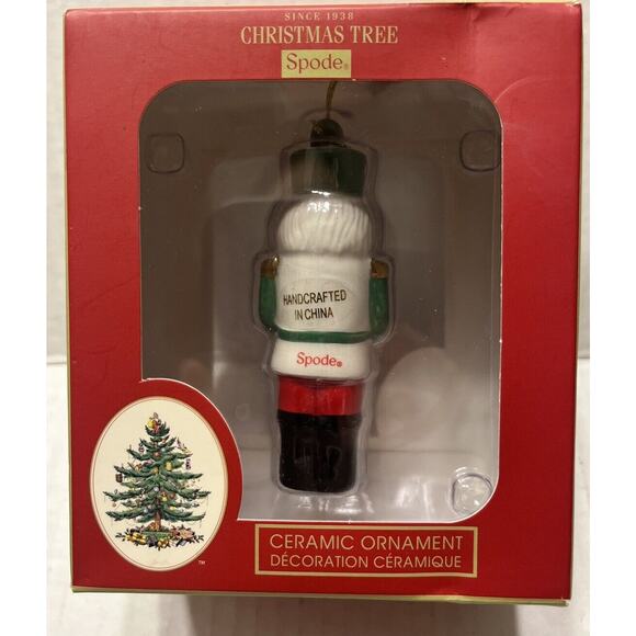 NWT Spode Christmas Tree Ceramic Nutcracker Ornament w/ Box 3.75" Tall - Picture 6 of 9